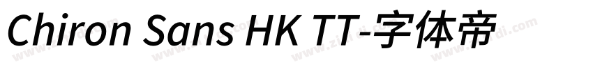 Chiron Sans HK TT字体转换